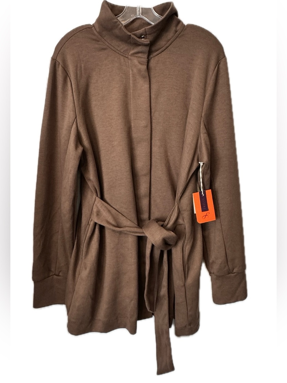 Freely Transit Jacket XL Cocoa Brown Tie Waist Athleisure NWT Lightweight Layer